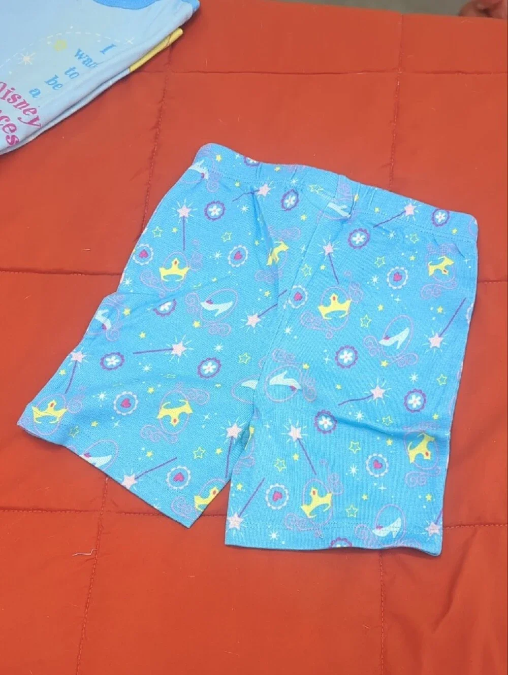 Disney Girls Light Blue Princess Short Pajama Set